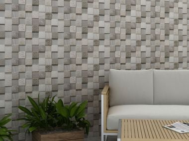 Mosaic Grey Matt Ceramic Wall Tile - 300 X 600mm