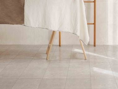Nevis Grey Shiny Ceramic Floor Tile - 350 x 350mm