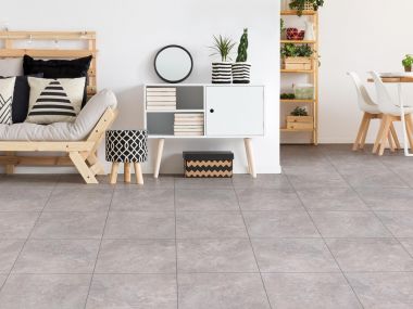 Zelda Grey Ecotec Matt Ceramic Floor Tile - 350 x 350mm