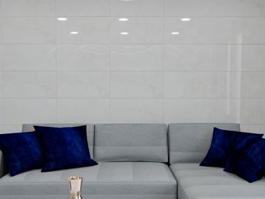 Onyx White Shiny Ceramic Wall Tile - 300 x 600mm