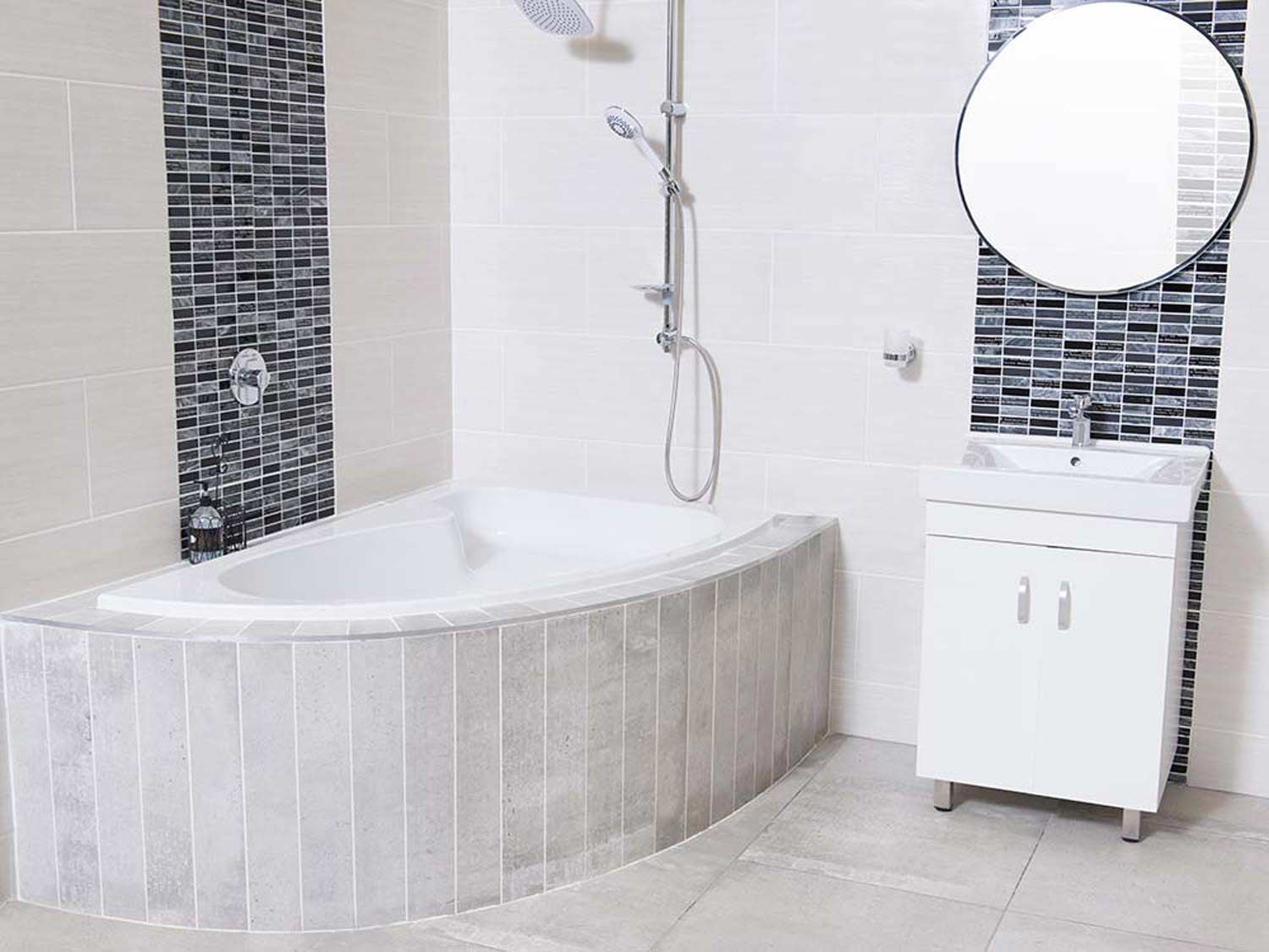 Matrix Squrv2 1500 X 850 X 700mm Left Hand Shower Bath Complete