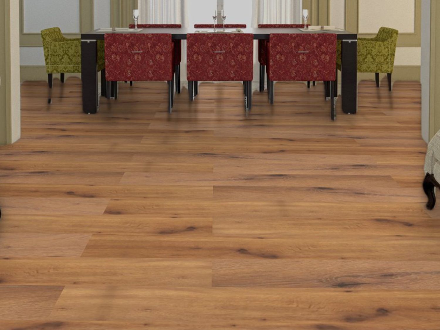 Elf Dark Oiled Oak Laminated Flooring 7mm, Honey Oak Laminate Flooring 7mm