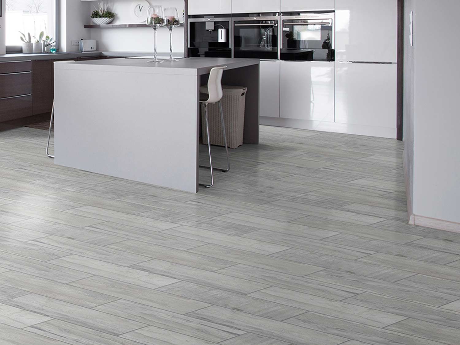 Origins Woodstone Grey Floor Matt Ceramic Floor Tile 600 X 200mm