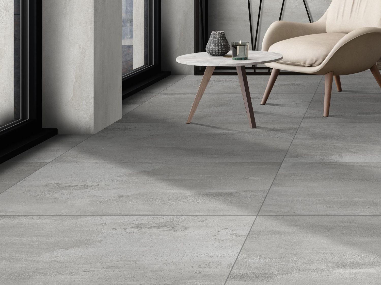 Ironstone Grey Matt Porcelain Floor Tile 600 X 1200mm