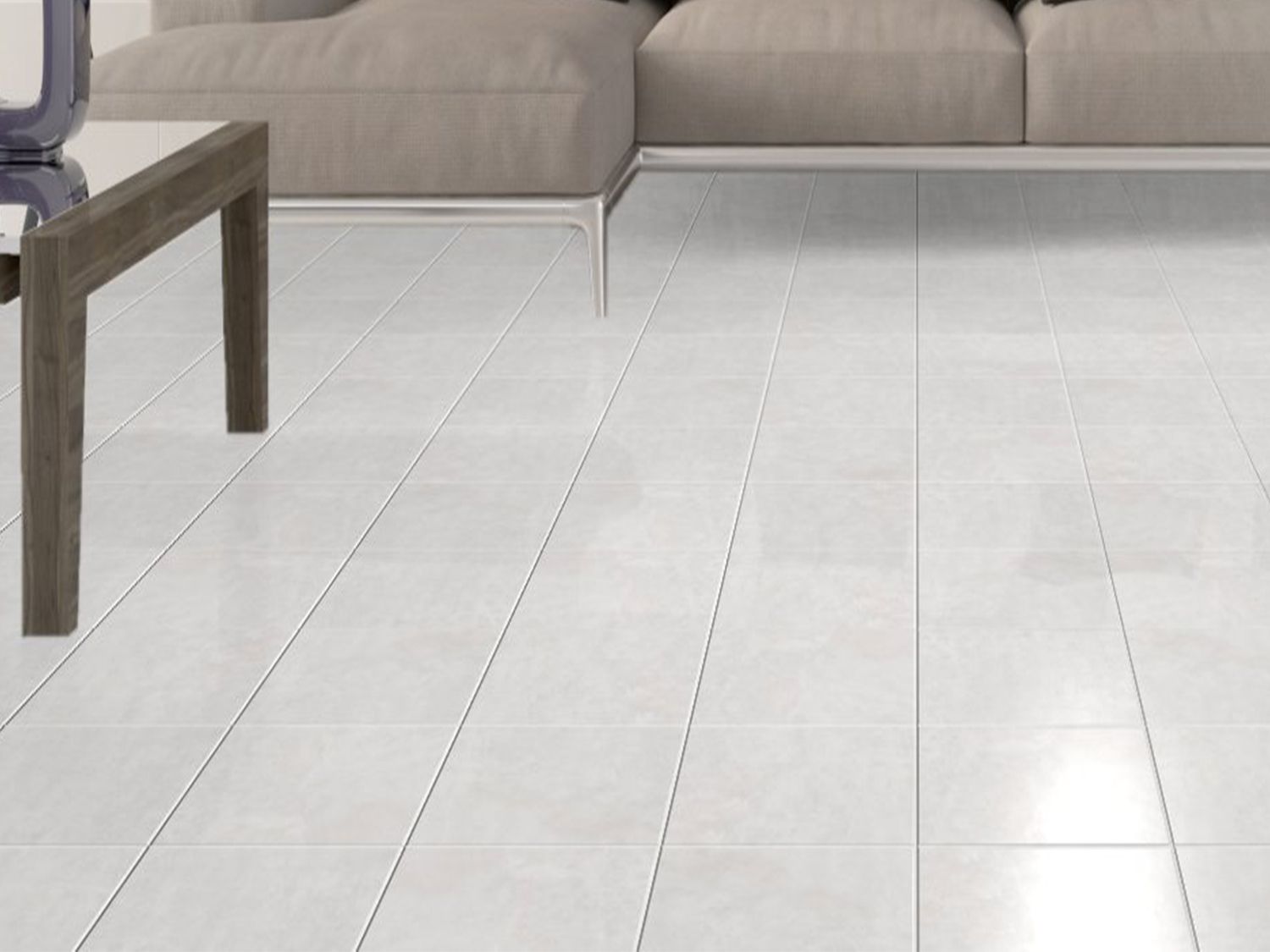 Nikita Grey Shiny Ceramic Floor Tile, Ceramic Floor Tiles
