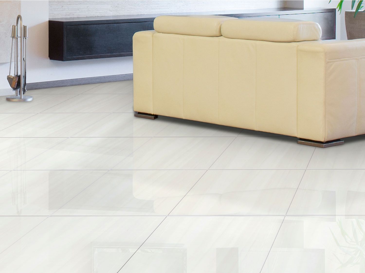 Delicate White Ceramic Floor Tile 600 X 600mm