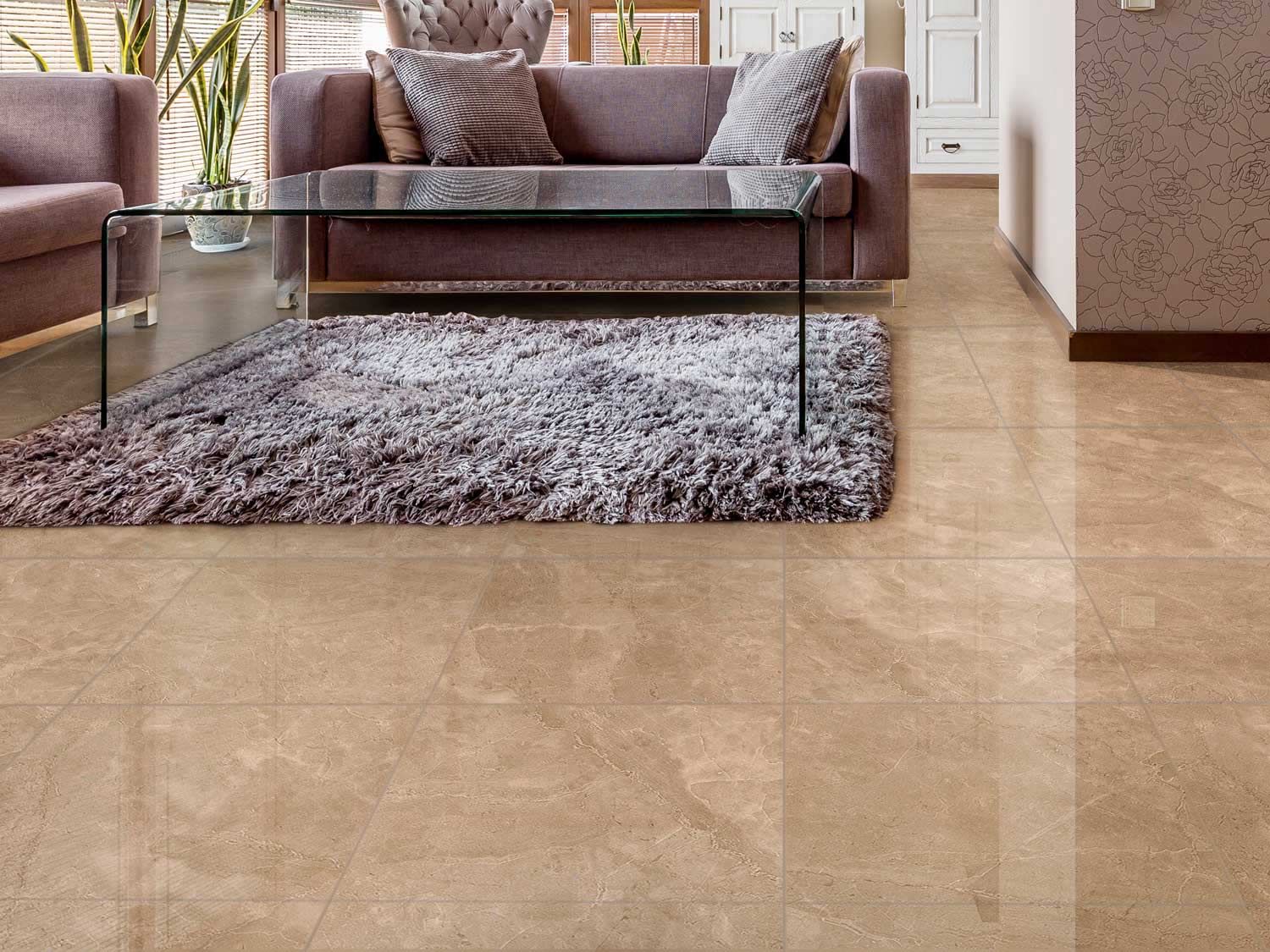 Palala Brown Shiny Ceramic Floor Tile 350 X 350mm