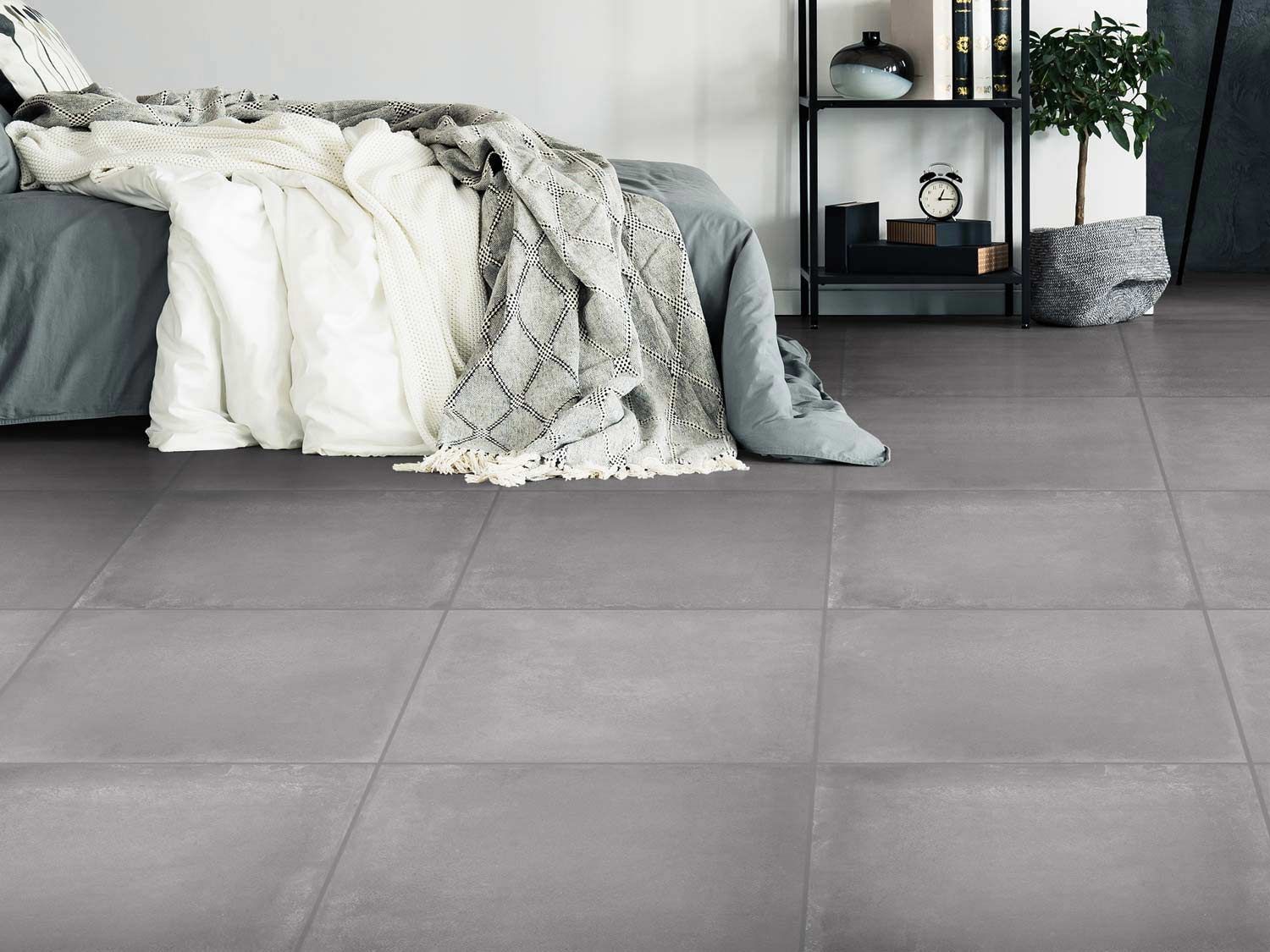 Seattle Mid Grey Matt Ceramic Floor Tile 600 X 600mm