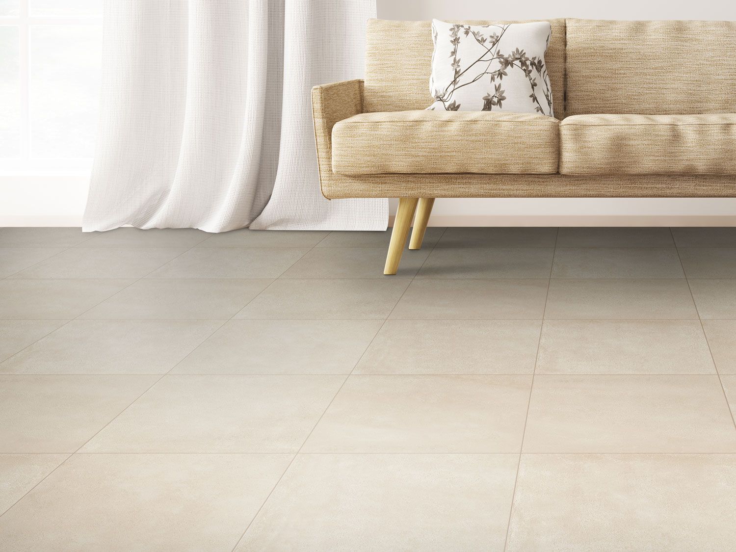 Urbane Beige Matt Ceramic Floor Tile 430 X 430mm