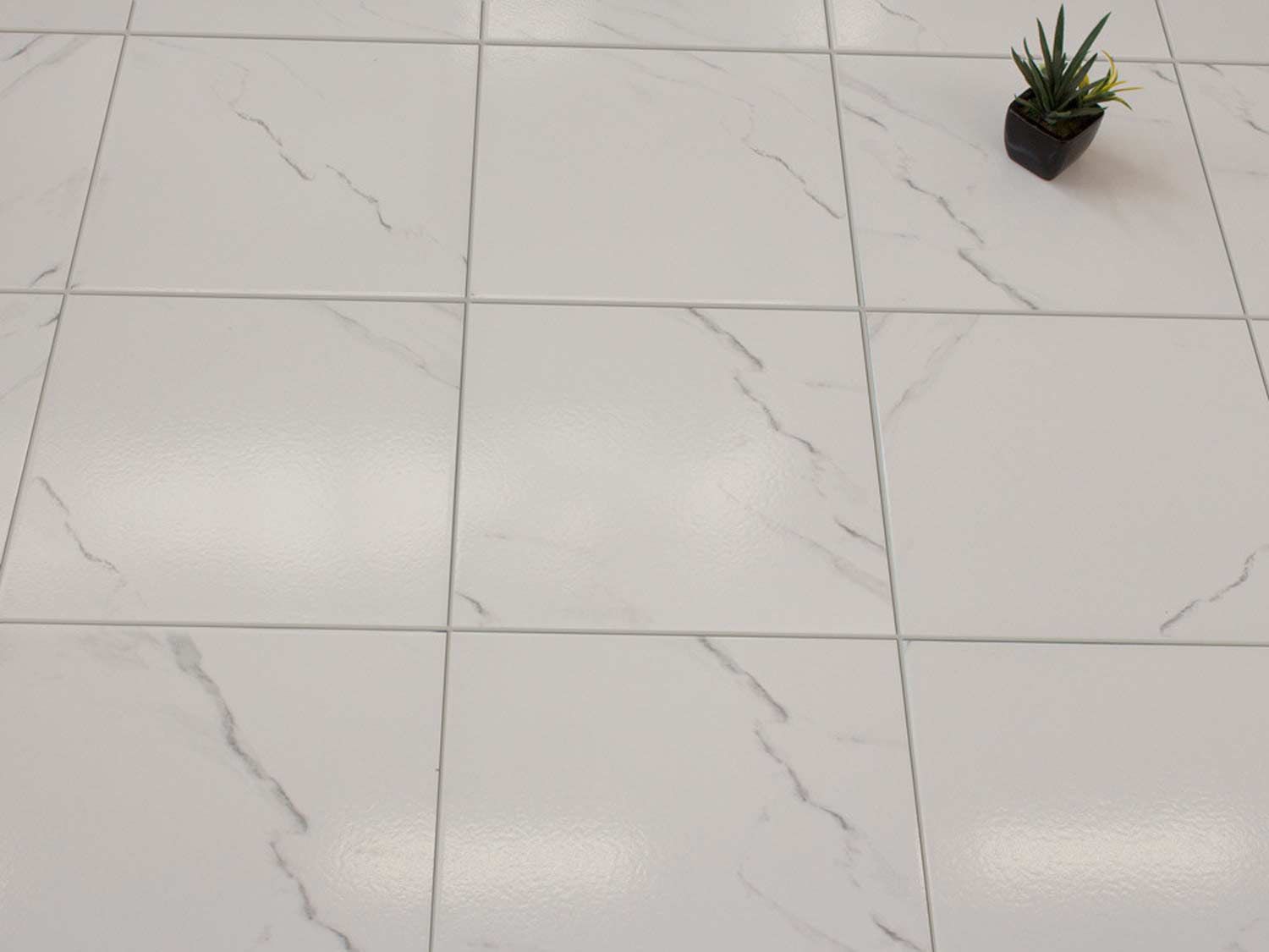 Versilia White Shiny Ceramic Floor Tile 430 X 430mm