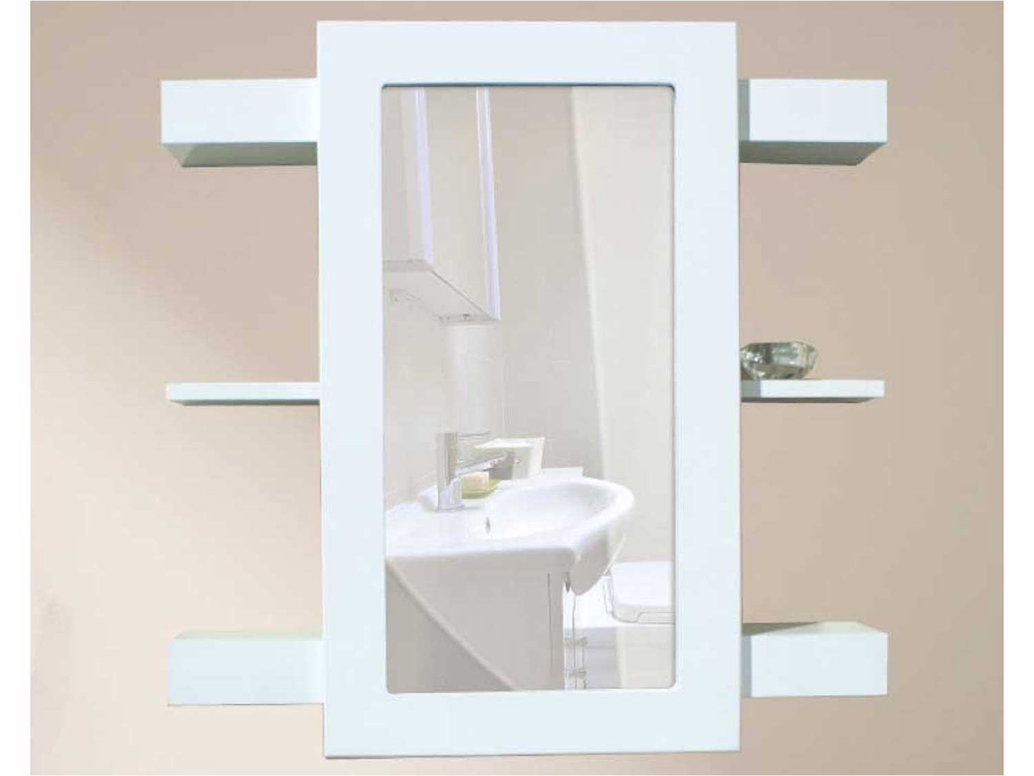 Essenza White Sliding Mirror Cabinet, Contemporary Bathroom Vanity Cabinets South Africa