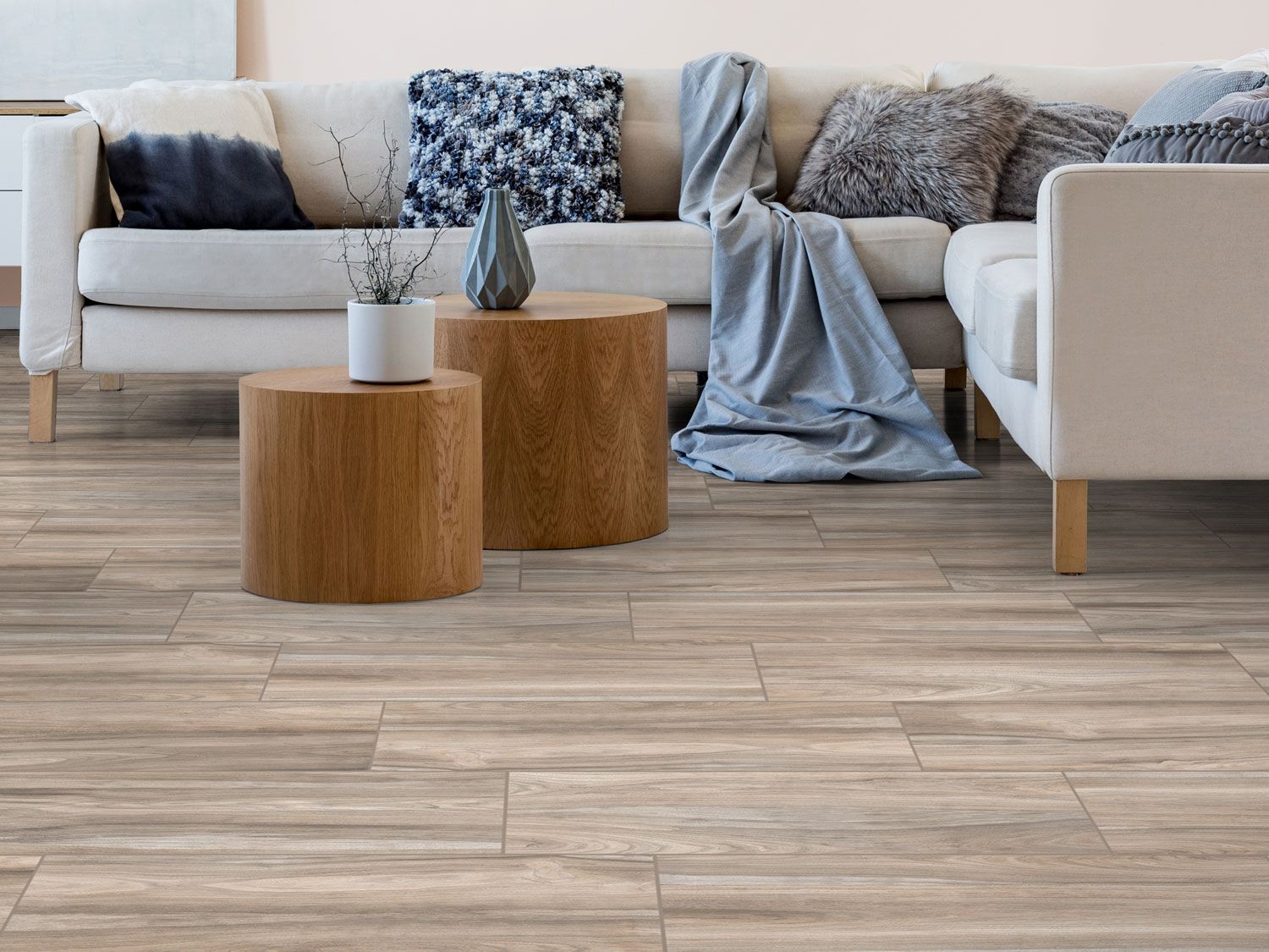 Origins Woodstone Grey Floor Matt Ceramic Floor Tile 600 X 200mm