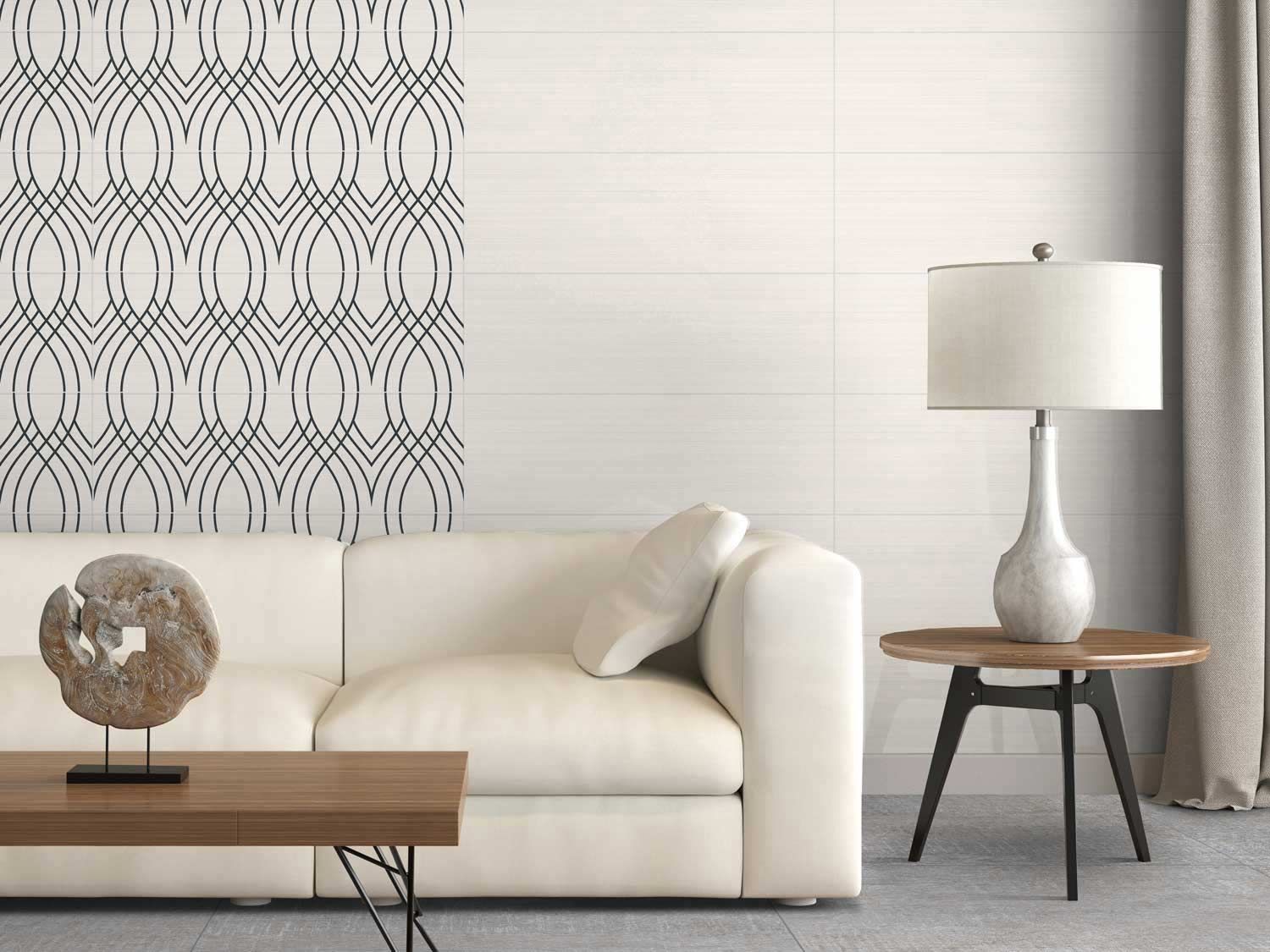 Amore White Shiny Ceramic Wall Tile 265 X 800mm