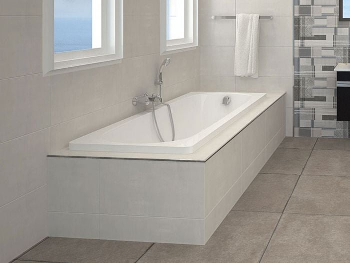 Shortland White Built-in Straight Bath - 1700 x 745mm