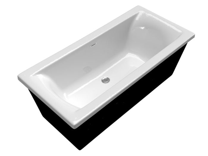 Melissa Black & White Seamless Freestanding Bath - 1700 x 795mm