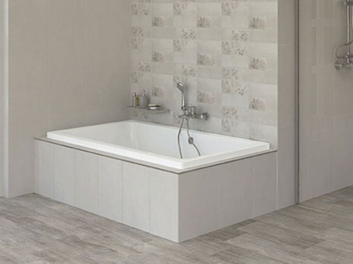 Genesis White Built-in Straight Bath - 1800 x 800mm