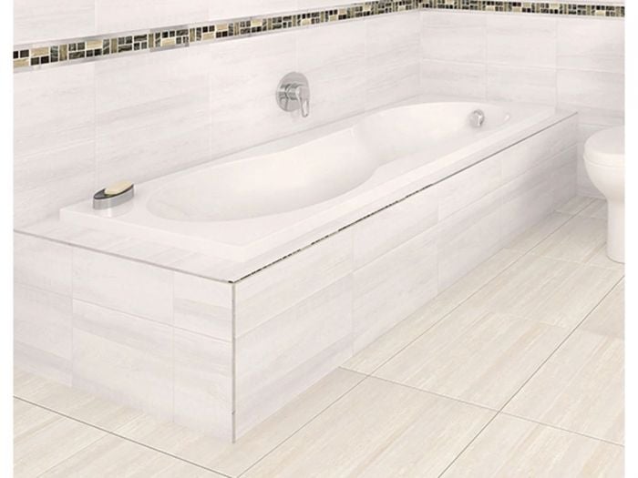 Bouquet White Built-in Straight Bath  - 1500 x 750mm