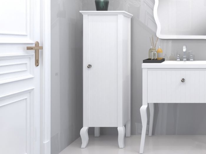 Ariana White Side Cabinet - 400 x 350 x 1345mm