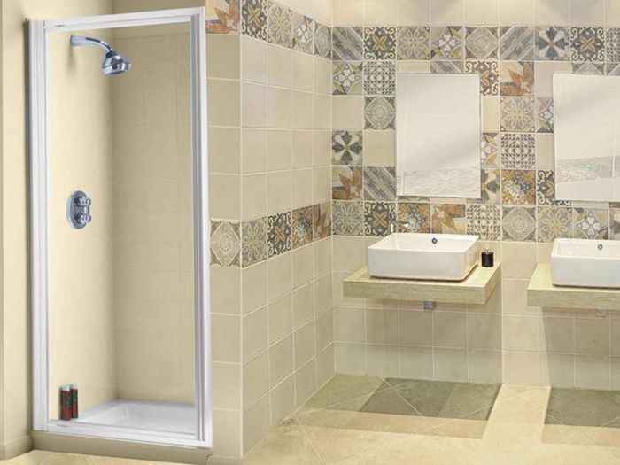 CrystalTech Standard White Pivot Shower Door - CTE801 - 900 x 1850mm