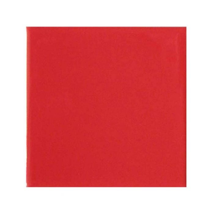 Signal Red Printed Wall Tozzetto - 100 x 100mm