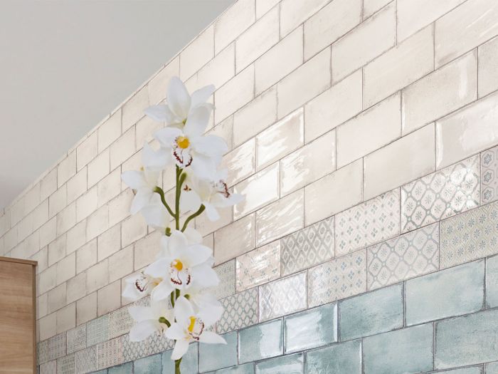 Subway Vita Beige Glossy Ceramic Wall Tile - 200 x 100mm