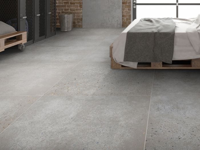 Infinity Grey EcoTec Rectified Matt Porcelain Floor Tile - 790 x 790mm