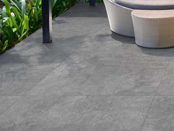 Mastery Charcoal EcoTec Slip Resistant Glazed Porcelain Floor Tile - 1200 x 600mm
