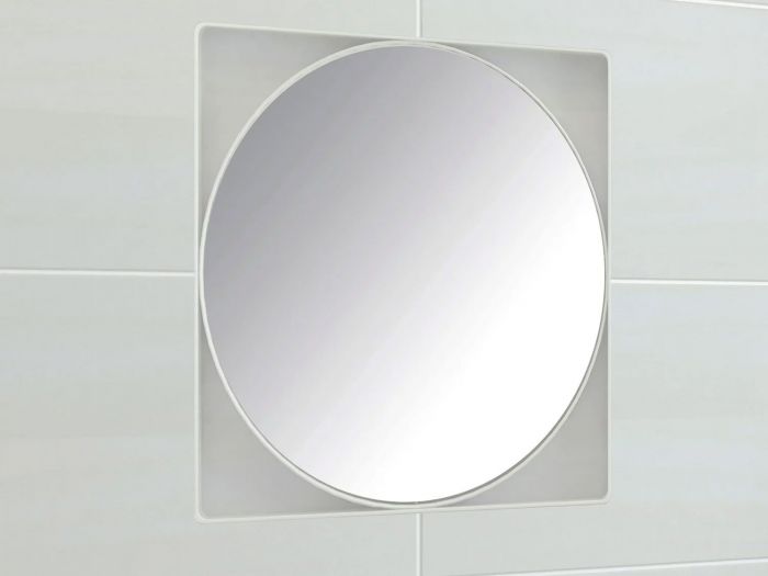 Soho Art Mirror Steel Powder Coated White - 600 x 600mm