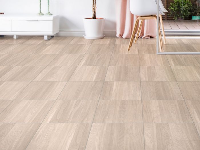 Kudos Wood Beige EcoTec Matt Ceramic Floor Tile - 350 x 350mm