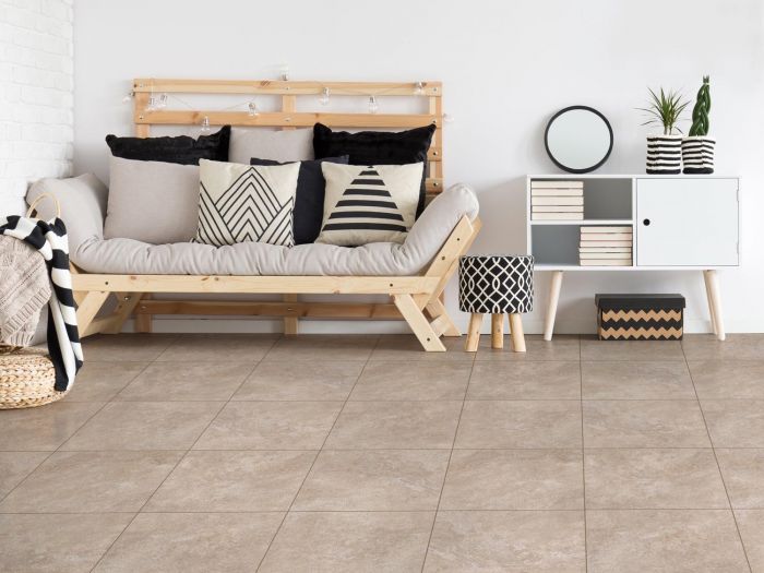 Zelda Beige EcoTec Matt Ceramic Floor Tile - 350 x 350mm