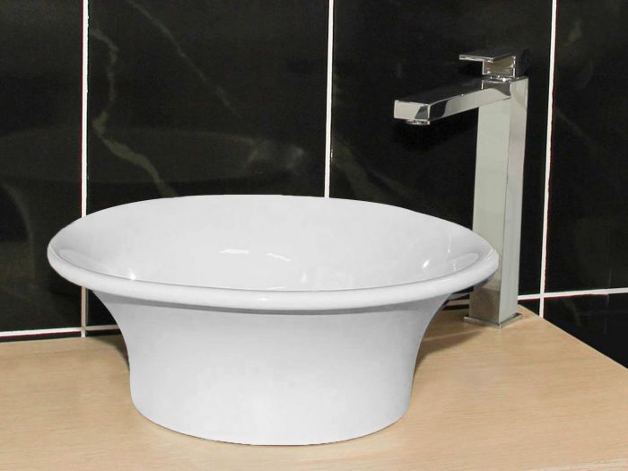 Polo White Freestanding Counter Top Basin - 390 x 390 x 110mm