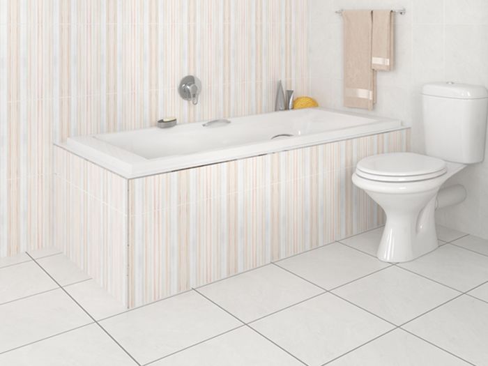 Tammy White Built-in Straight Bath without Handles - 1700 x 700mm