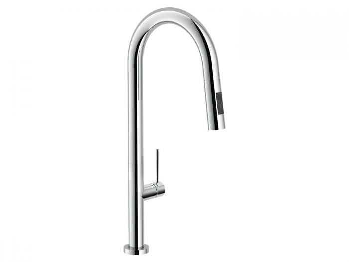 Tivoli Vicenza Chrome Sink Mixer Tap With Pull Out Spout