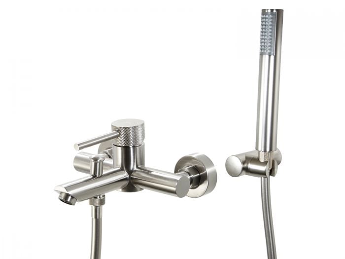 Amalfi Sabie Stainless Steel Wall Type Bath Mixer With Hand shower