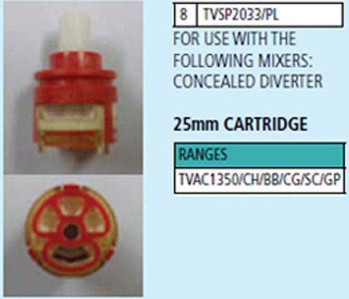ITD Cartridge For 2 Way Concealed Diverter