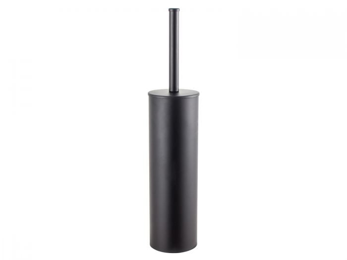 Universal Round Black Stainless Steel Toilet Brush Holder