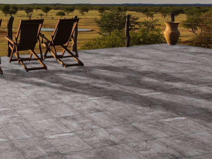 Kilimanjaro Twinstone Grey EcoTec Matt Porcelain Floor Tile - 350 x 350mm