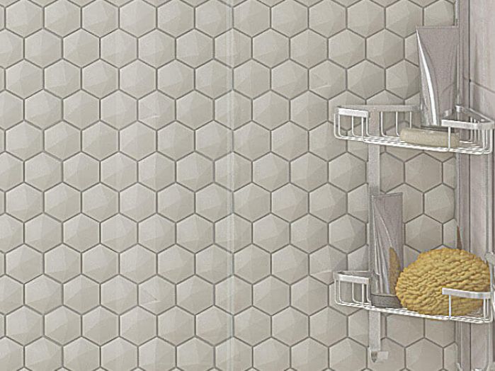 Honeycomb Satin White Glazed Porcelain Mosaic 305 X 266 X 6mm