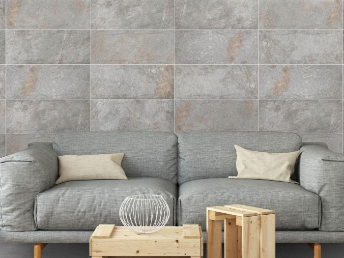 Himalaya Grey Matt Ceramic Wall Tile - 200 x 500mm