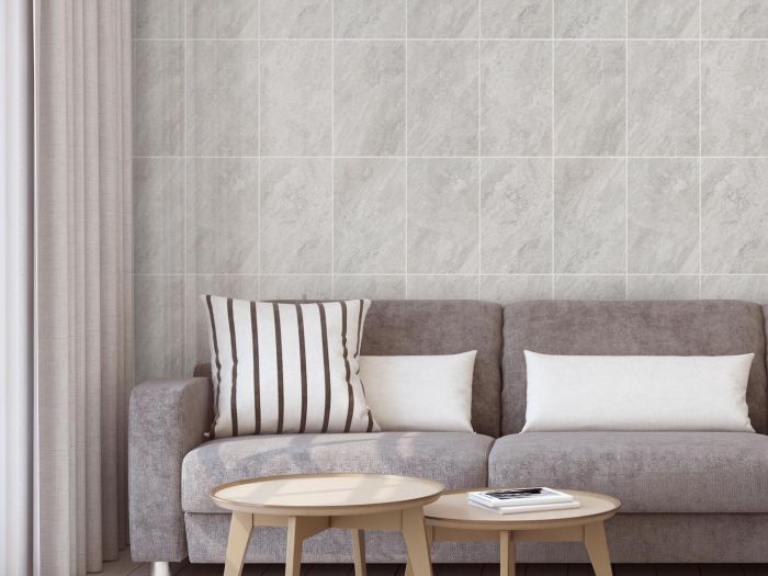 Lotus Grey Shiny Finish Ceramic Wall Tile - 400 x 250mm