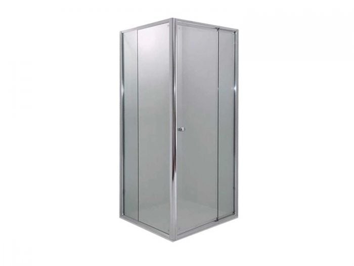 CrystalTech Chrome Adjustable Pivot Shower Door (1000 - 1200 x 1850mm) & (800 - 1020 x 1850mm) Panel Set