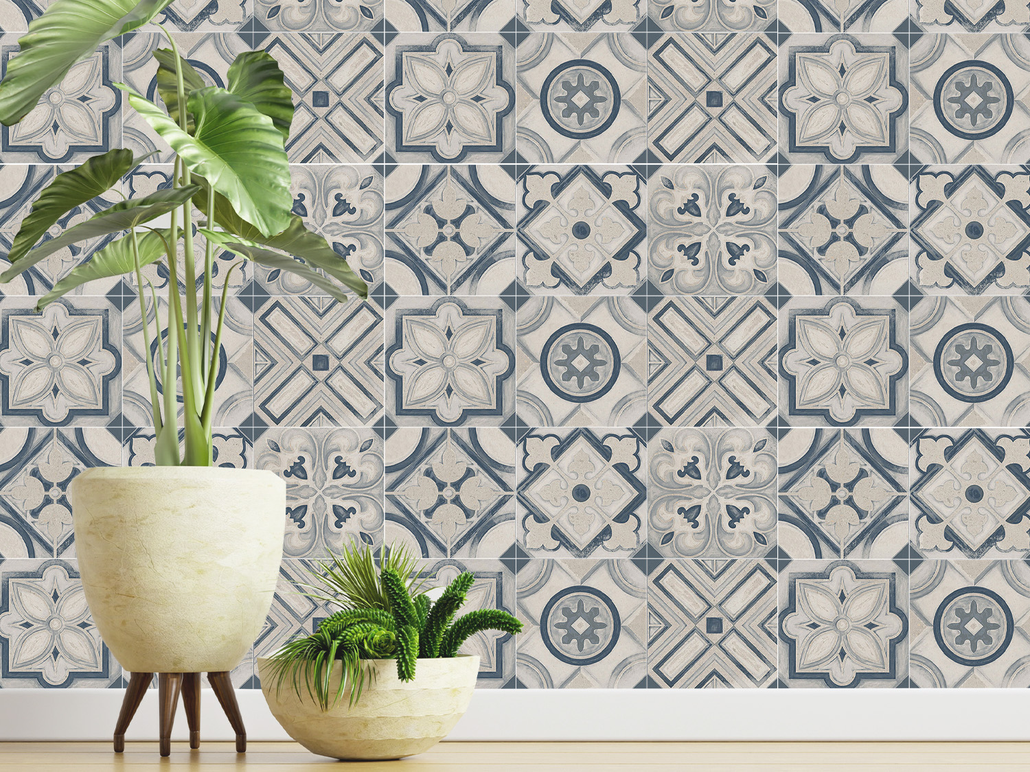 Sicily Cementine Matt Ceramic Wall Tile - 200 x 200mm