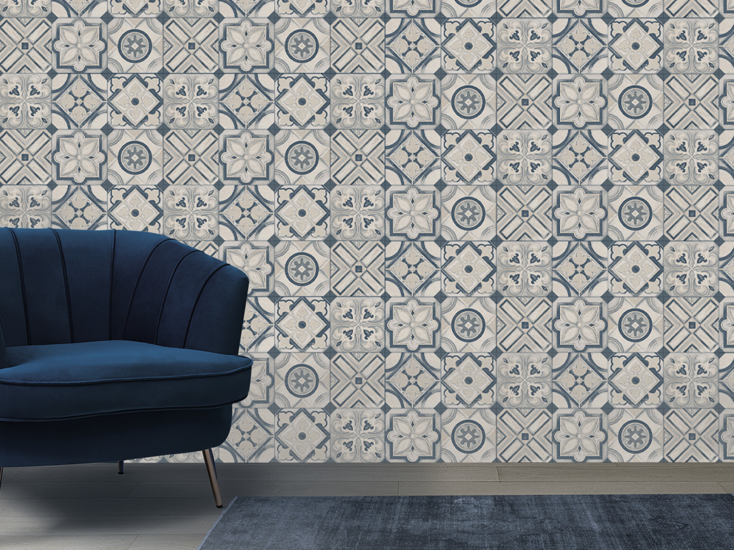 Sicily Cementine Matt Ceramic Wall Tile - 200 x 200mm
